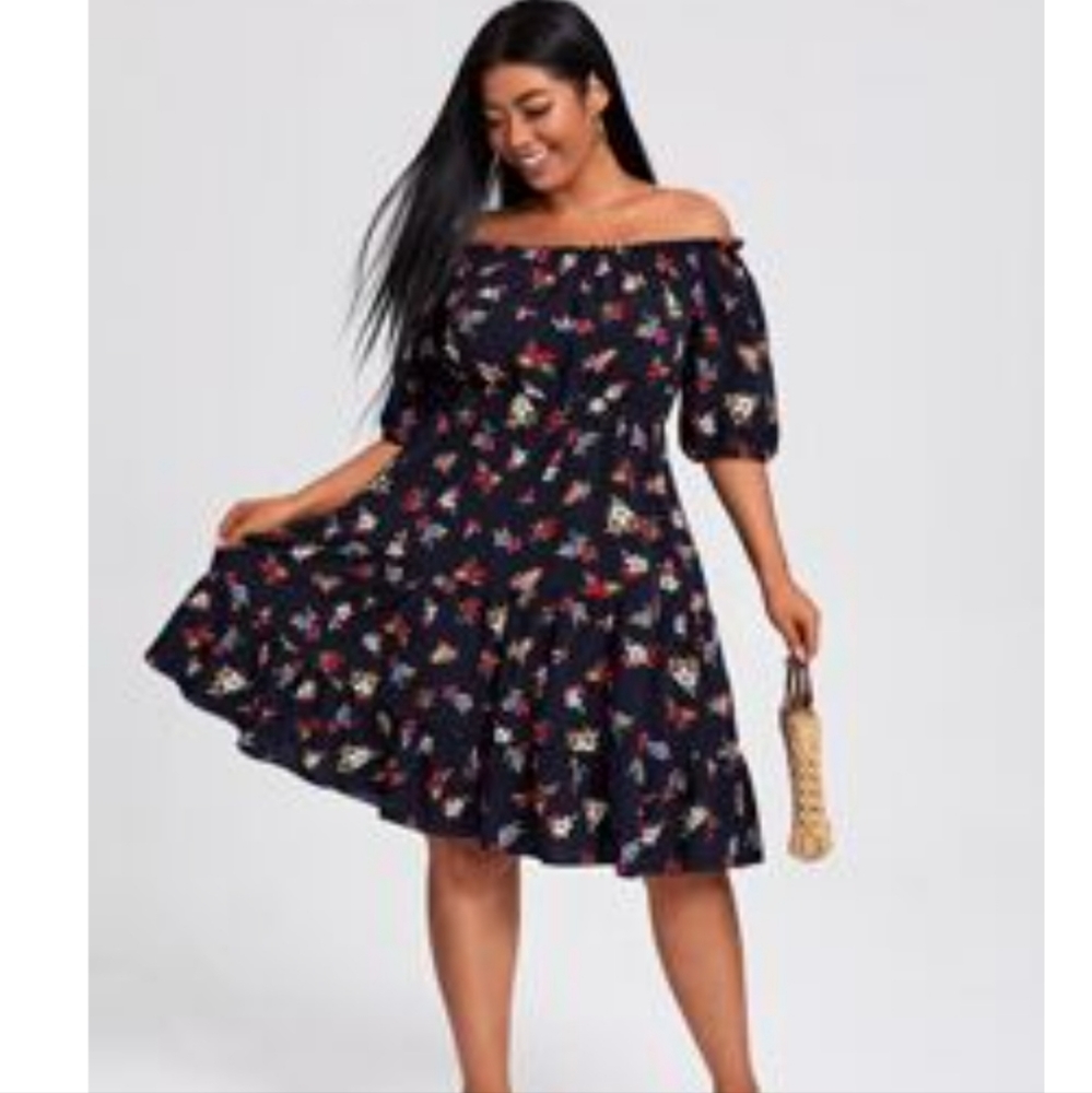 Shein Curve 5XL (22) Floral Print Dress